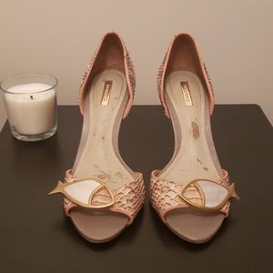 Dumond crocs leather heels